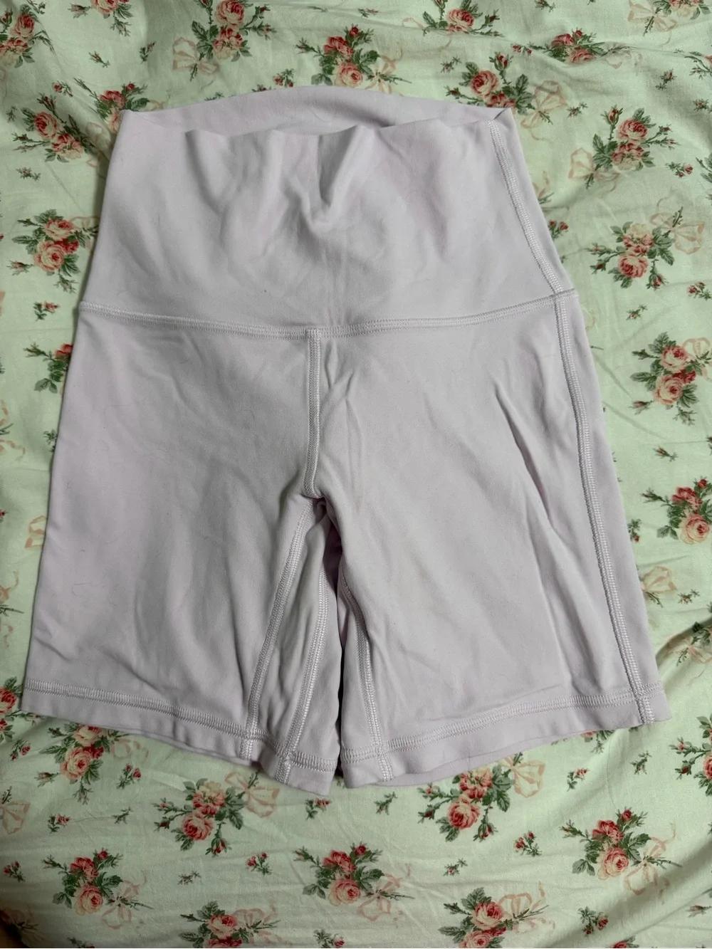 High-Waist Align Pink Lavender Bike Shorts - Women's Activewear